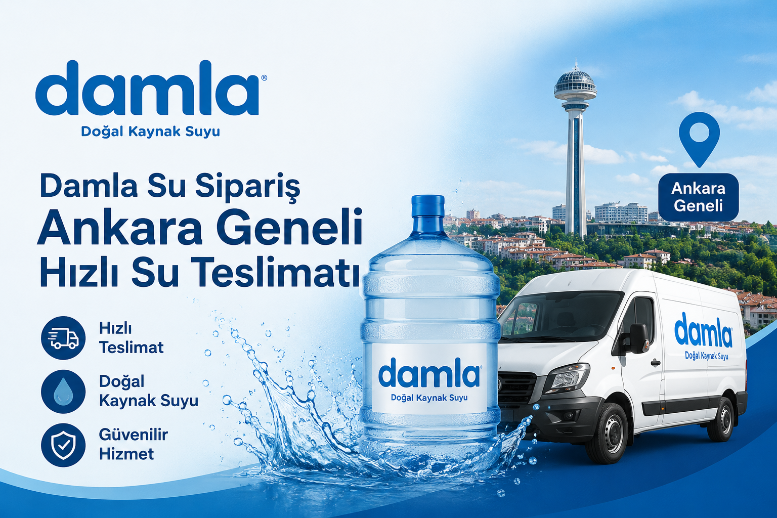 Damla Su Sipariş - Ankara Geneli Hızlı Su Teslimatı